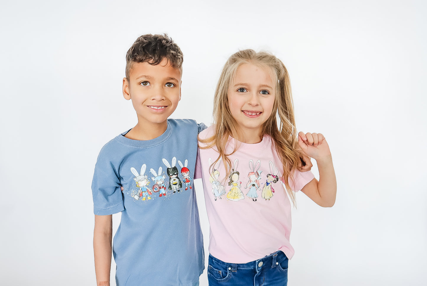 Superhero Bunny Easter Crewneck T-Shirt - Youth