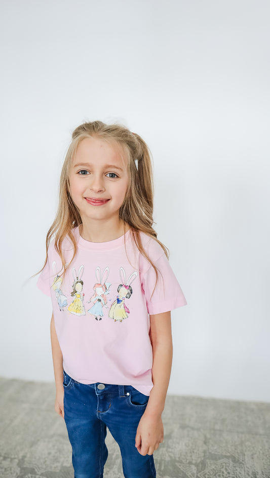 Princess Bunny Easter Crewneck T-Shirt - Youth