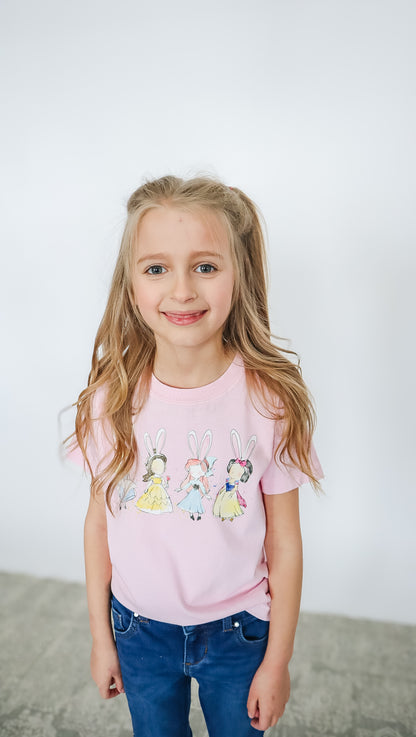 Princess Bunny Easter Crewneck T-Shirt - Youth