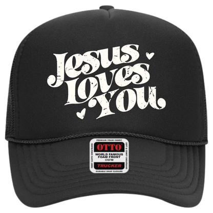 "Jesus Loves You" Adult Trucker Hat