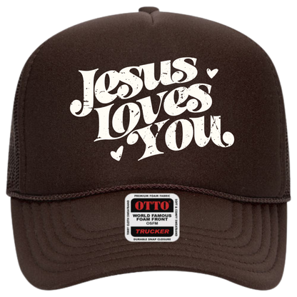 "Jesus Loves You" Adult Trucker Hat