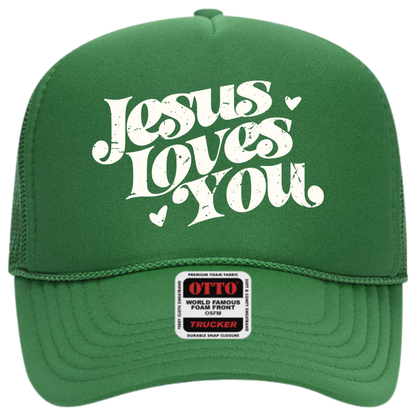 "Jesus Loves You" Adult Trucker Hat