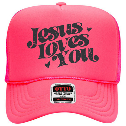 "Jesus Loves You" Adult Trucker Hat