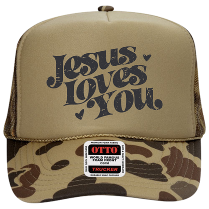 "Jesus Loves You" Adult Trucker Hat