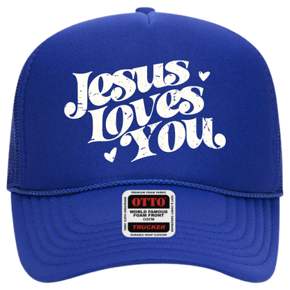 "Jesus Loves You" Adult Trucker Hat