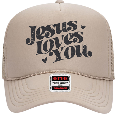 "Jesus Loves You" Adult Trucker Hat