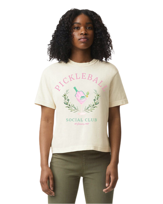 Pickleball Crewneck Boxy Shirt - Unisex