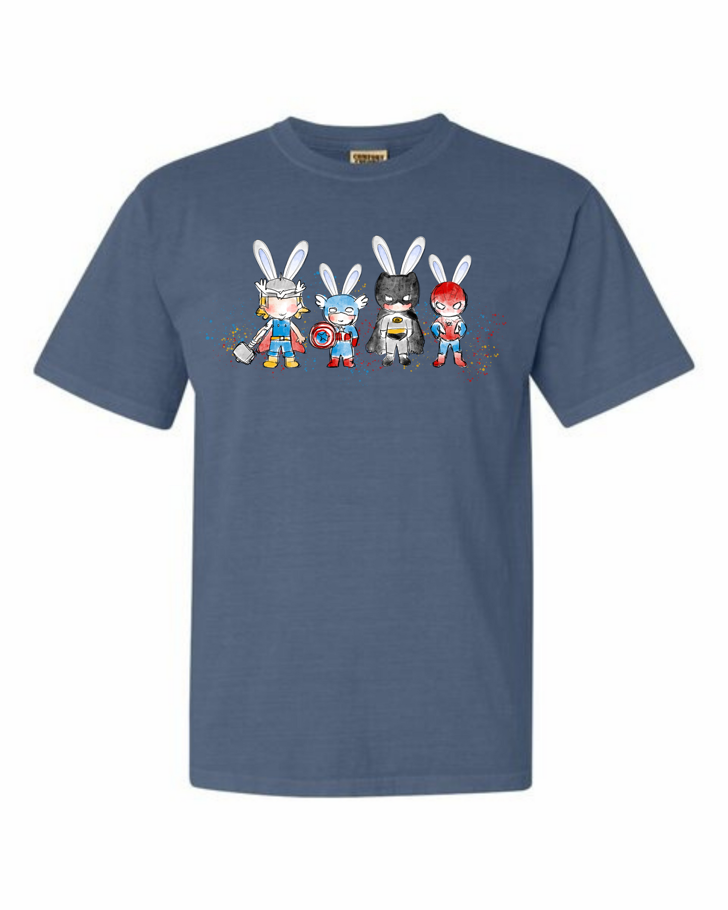 Superhero Bunny Easter Crewneck T-Shirt - Youth