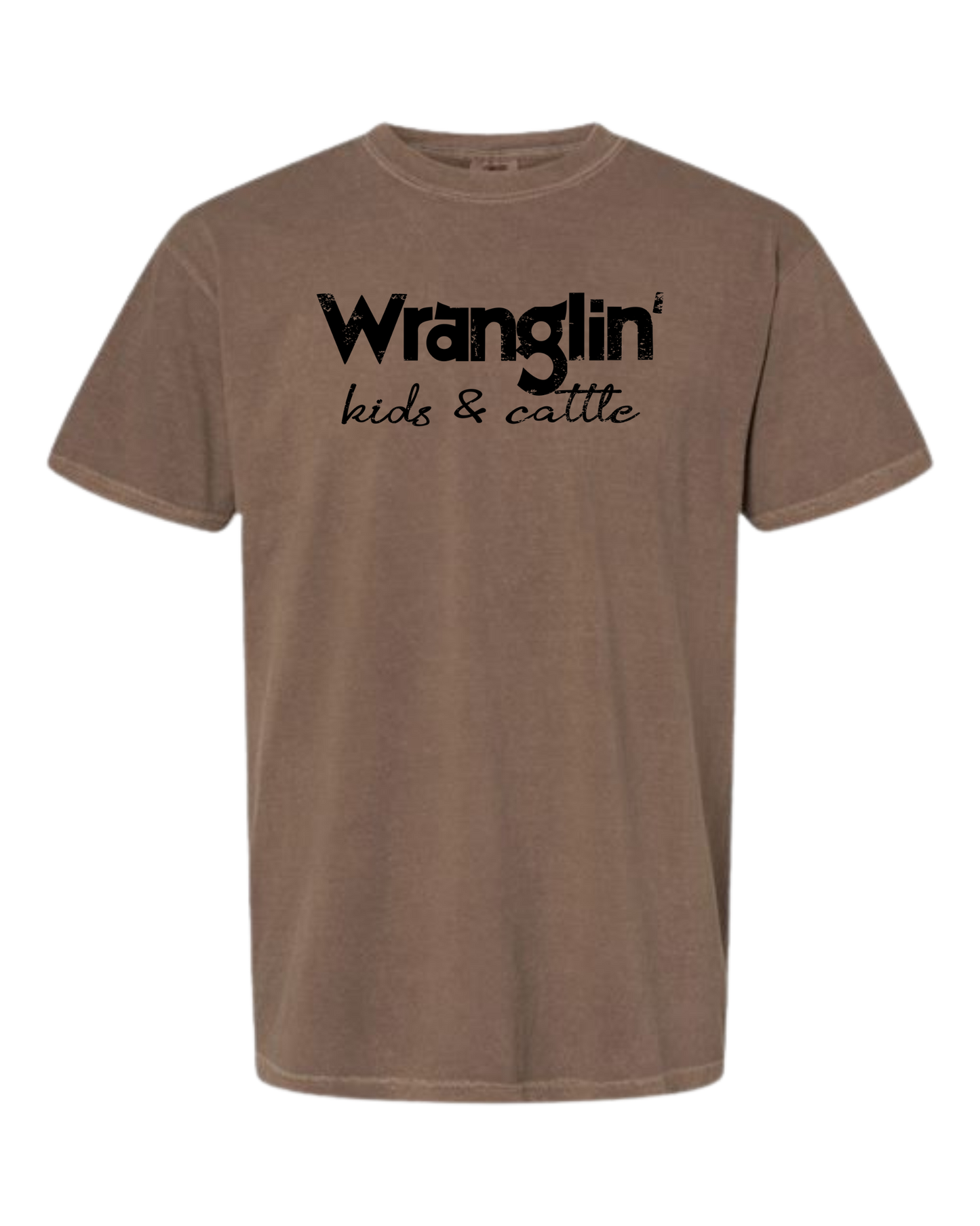 Wranglin' Kids & Cattle T-shirt - Womens