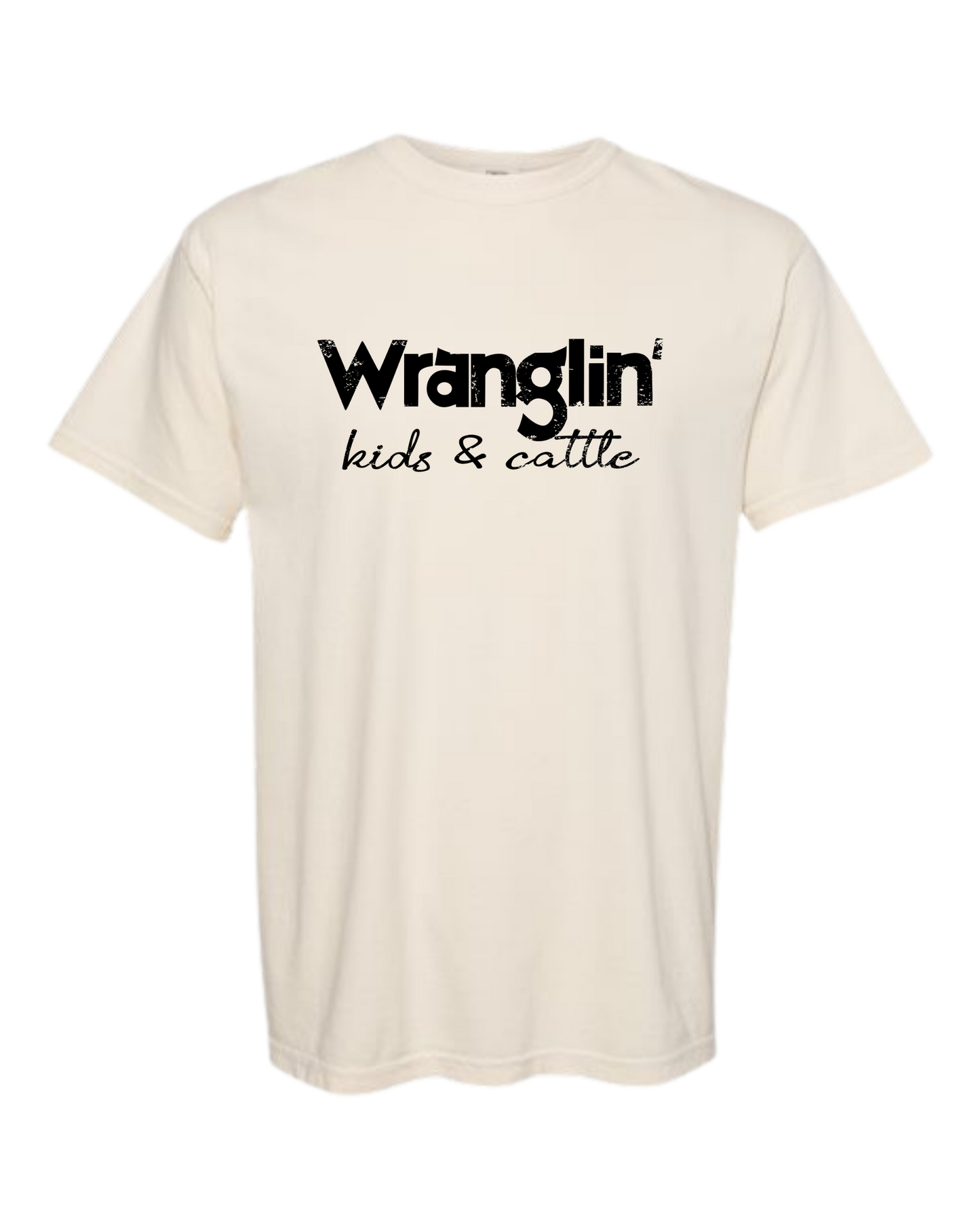 Wranglin' Kids & Cattle T-shirt - Womens