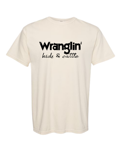 Wranglin' Kids & Cattle T-shirt - Womens