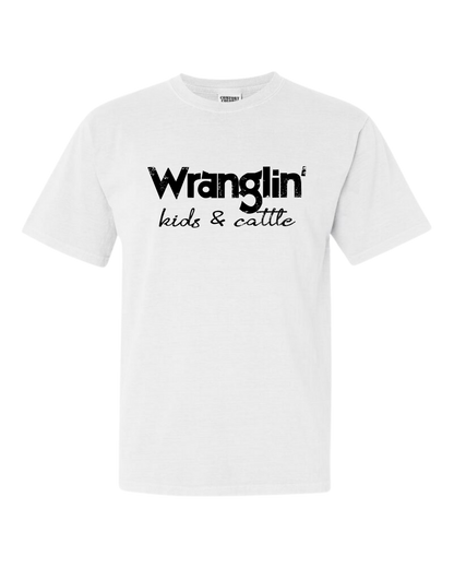 Wranglin' Kids & Cattle T-shirt - Womens