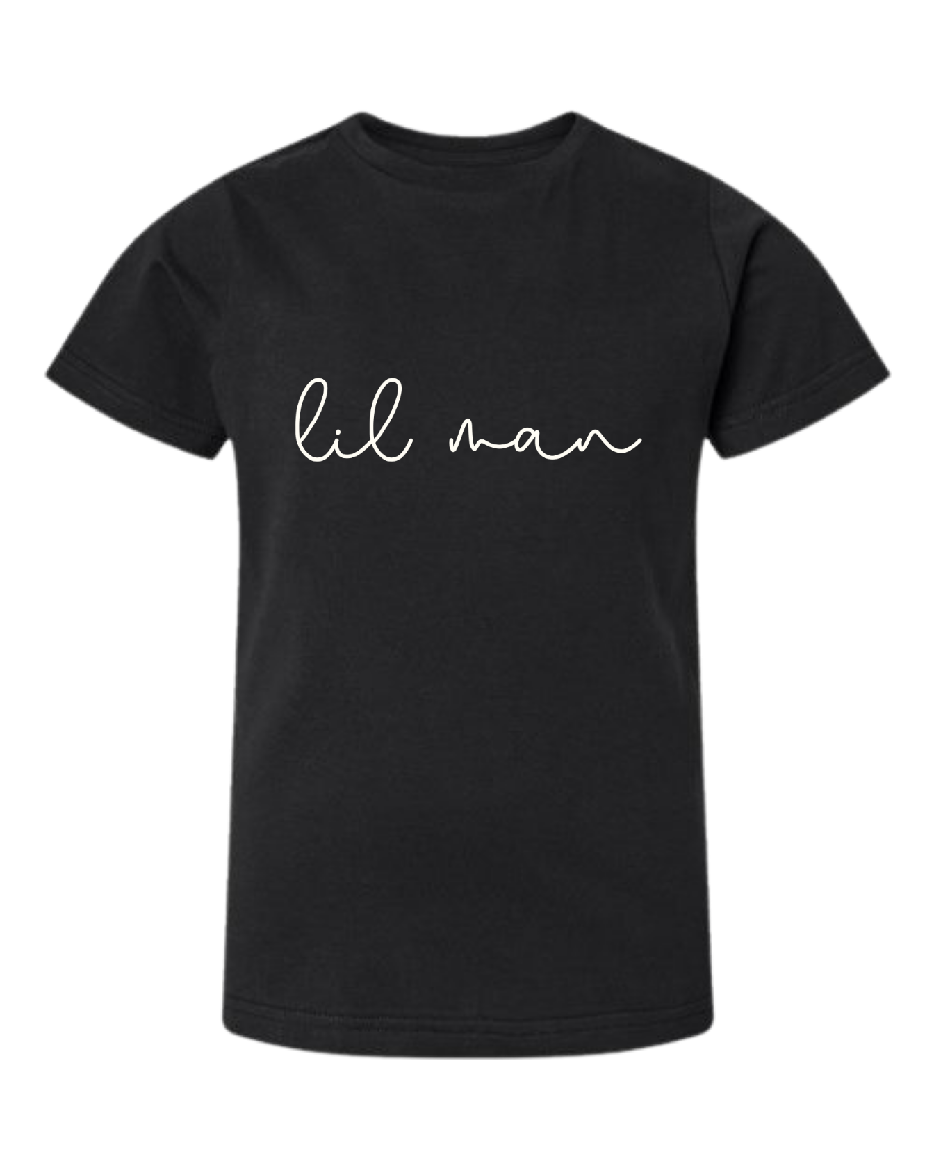 Lil Man (Cursive) Short Sleeve Crewneck - Kids