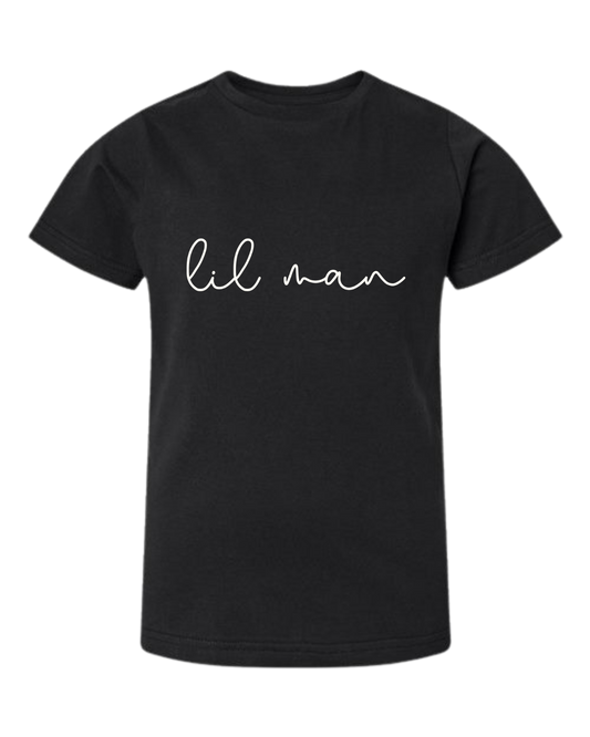 Lil Man (Cursive) Short Sleeve Crewneck - Kids