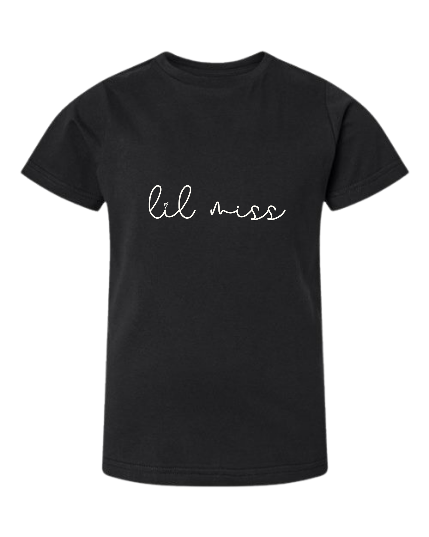 Lil Miss (Cursive) Short Sleeve Crewneck T-Shirt - Kids