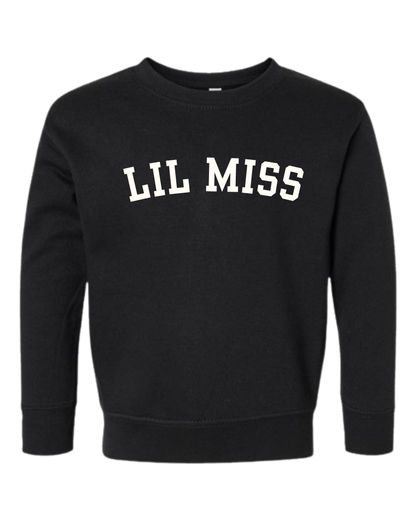 Lil Miss (Varsity) Crew Sweatshirt - Toddler/Little Kids