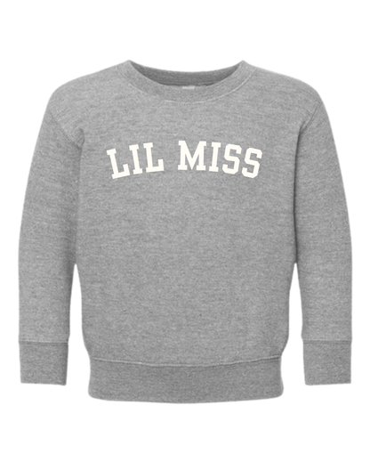 Lil Miss (Varsity) Crew Sweatshirt - Toddler/Little Kids