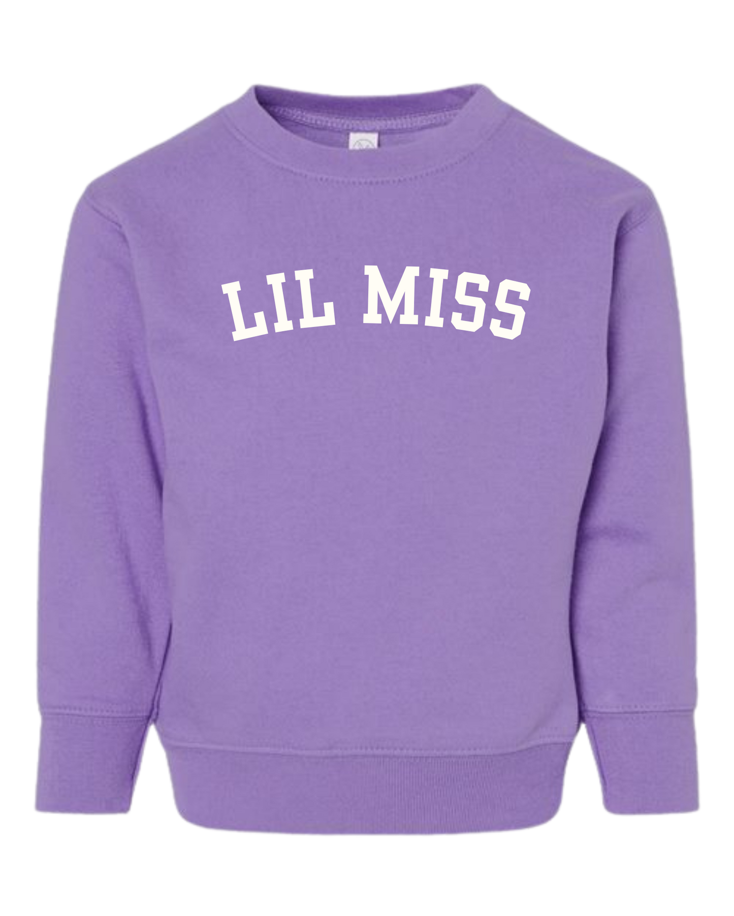 Lil Miss (Varsity) Crew Sweatshirt - Toddler/Little Kids