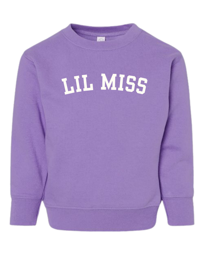 Lil Miss (Varsity) Crew Sweatshirt - Toddler/Little Kids