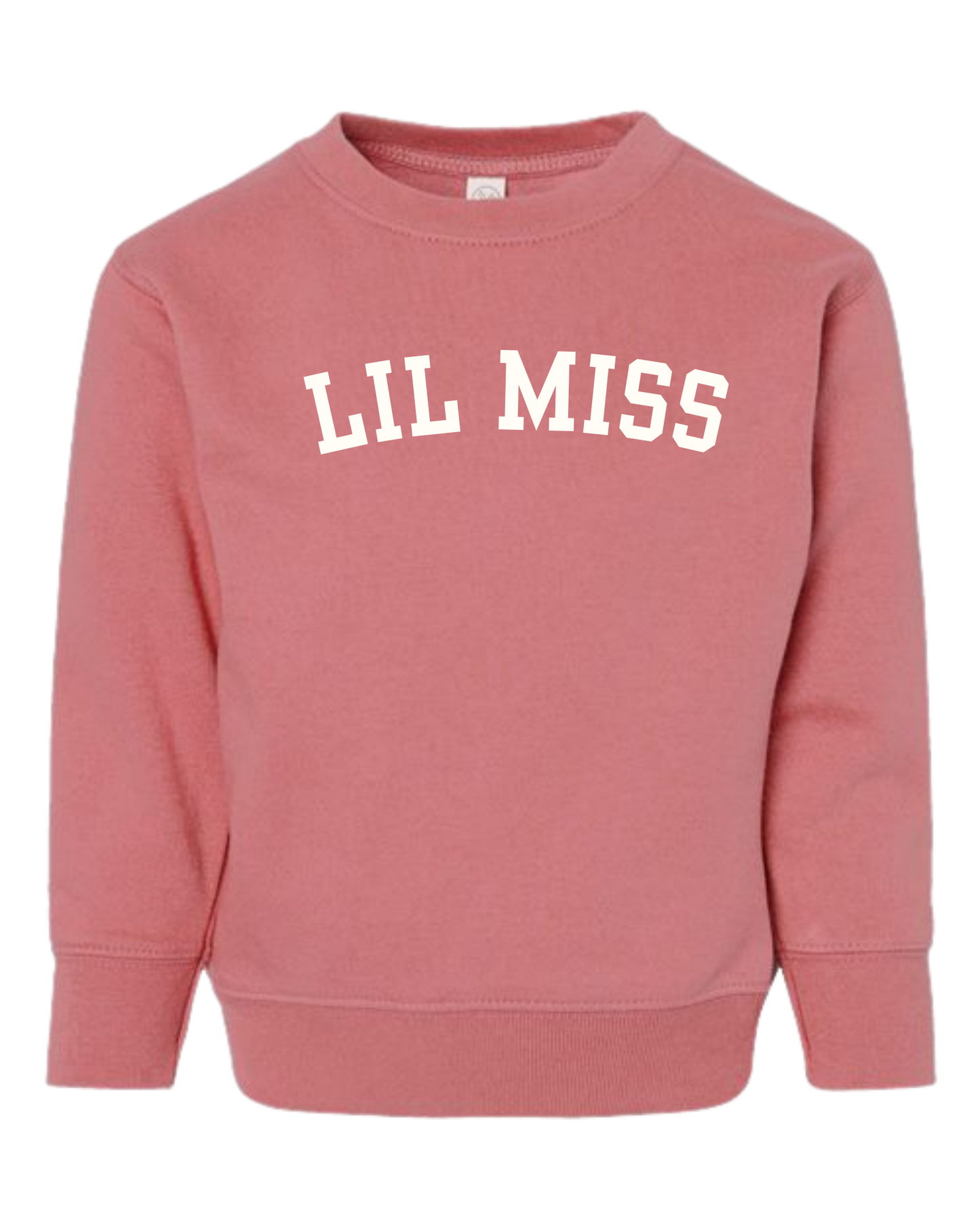 Lil Miss (Varsity) Crew Sweatshirt - Toddler/Little Kids