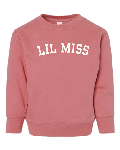 Lil Miss (Varsity) Crew Sweatshirt - Toddler/Little Kids