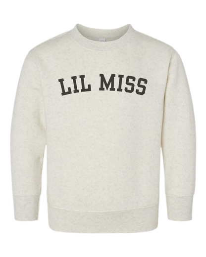 Lil Miss (Varsity) Crew Sweatshirt - Toddler/Little Kids