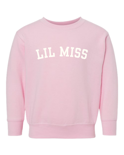 Lil Miss (Varsity) Crew Sweatshirt - Toddler/Little Kids