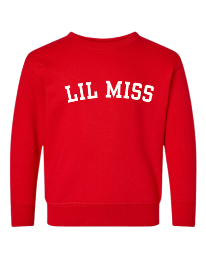 Lil Miss (Varsity) Crew Sweatshirt - Toddler/Little Kids