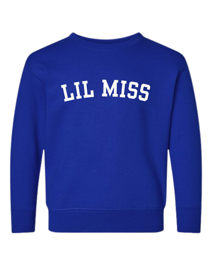 Lil Miss (Varsity) Crew Sweatshirt - Toddler/Little Kids