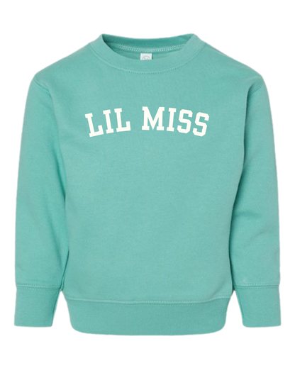 Lil Miss (Varsity) Crew Sweatshirt - Toddler/Little Kids