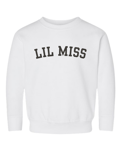 Lil Miss (Varsity) Crew Sweatshirt - Toddler/Little Kids